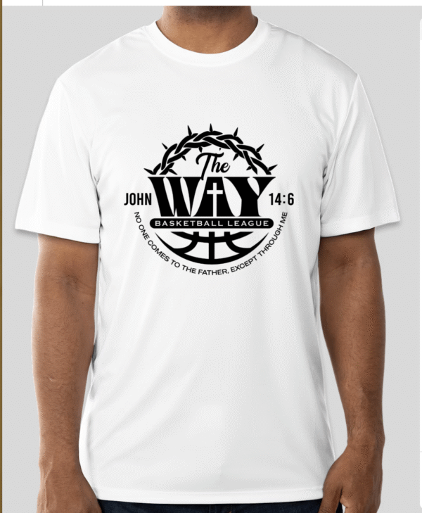 White The Way Basketball League T-Shirt